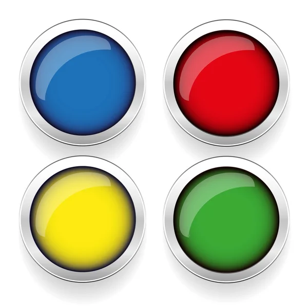 Empty round button set vector — Stock Vector