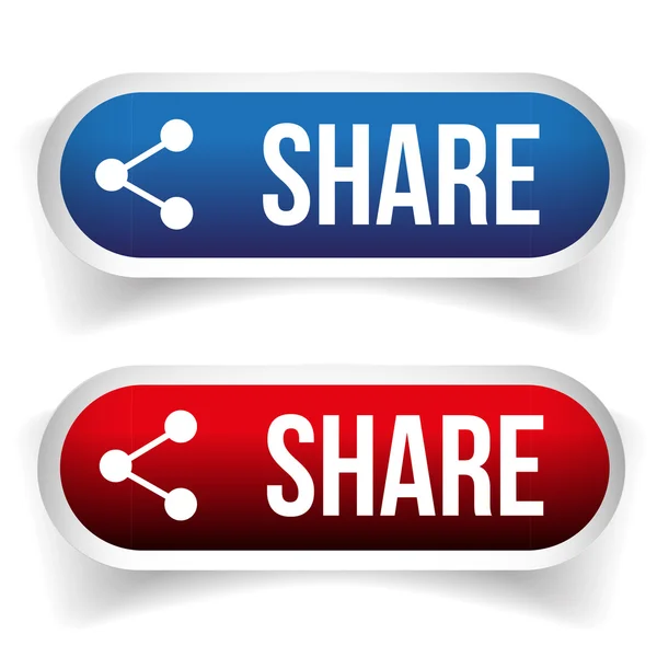 Share button vector set — Stock Vector