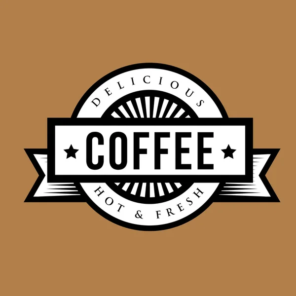 Sinal de café vintage ou logotipo — Vetor de Stock