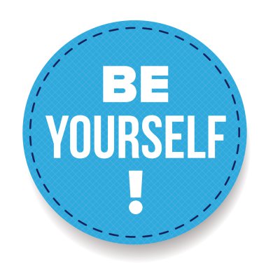 Vektör labbel kendin ol