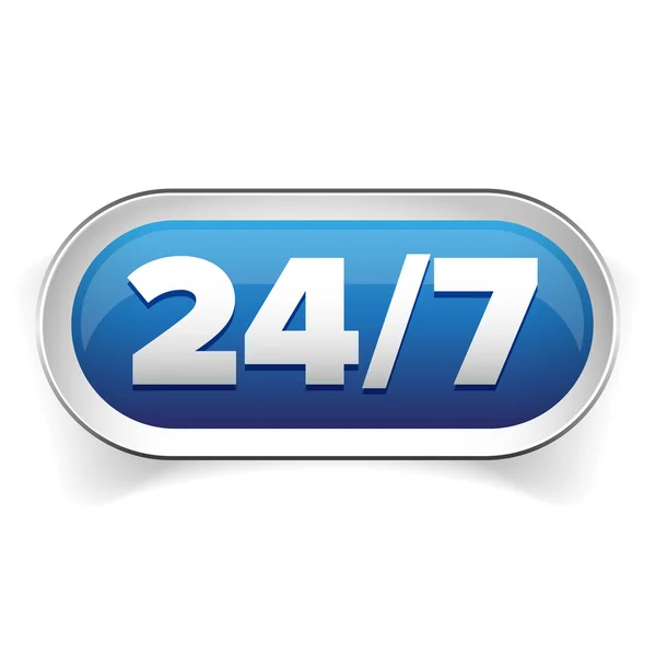 24 7 ikonen. öppet 24 timmar om dygnet och 7 dagar i veckan — Stock vektor