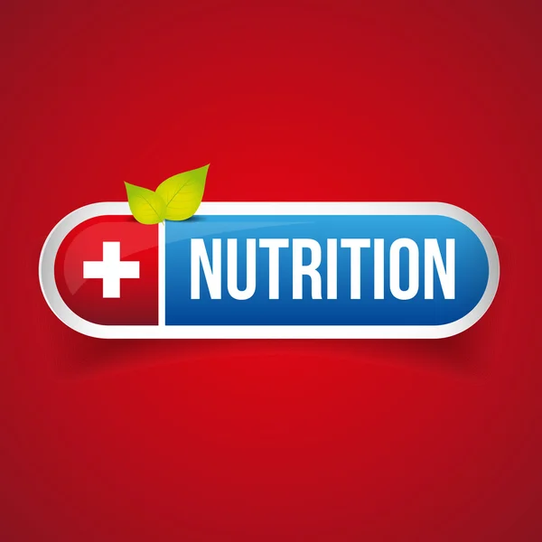 Nutrition button vector icon — Stock Vector