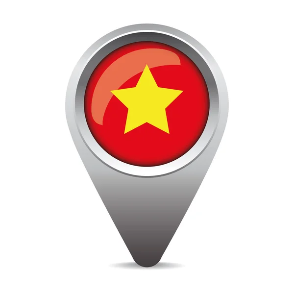 Vietnam bandera puntero vector — Vector de stock