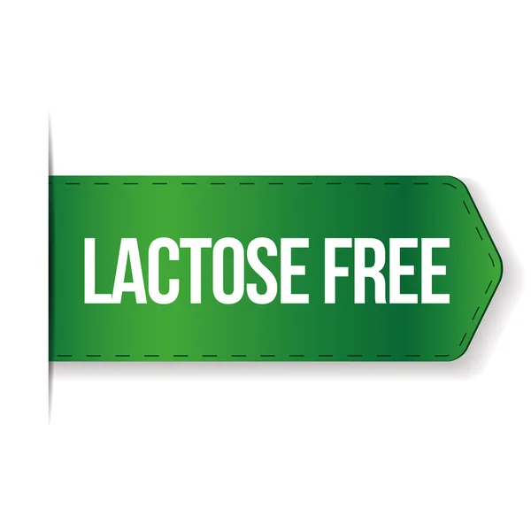 Lactose Free sign ribbon — Stock Vector