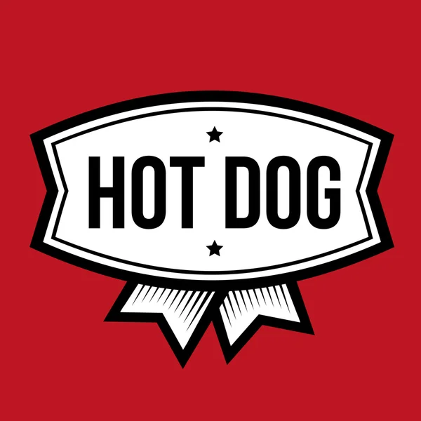 Hot Dog rocznika logo — Wektor stockowy