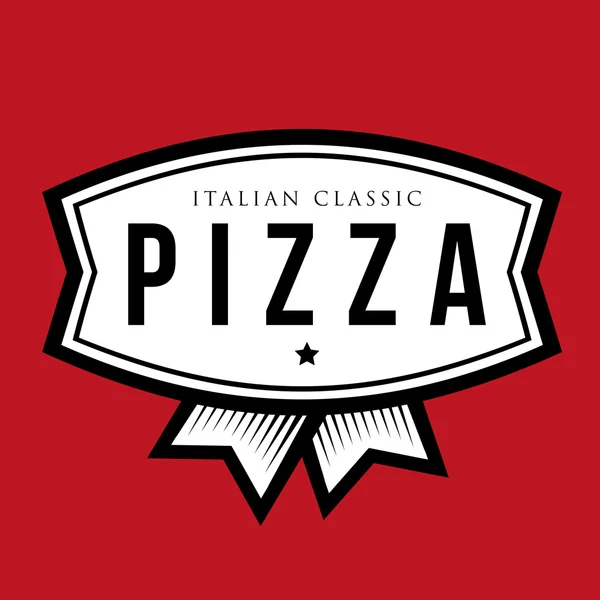 Πίτσα - ιταλικό κλασικό ρετρό λογότυπο — Διανυσματικό Αρχείο