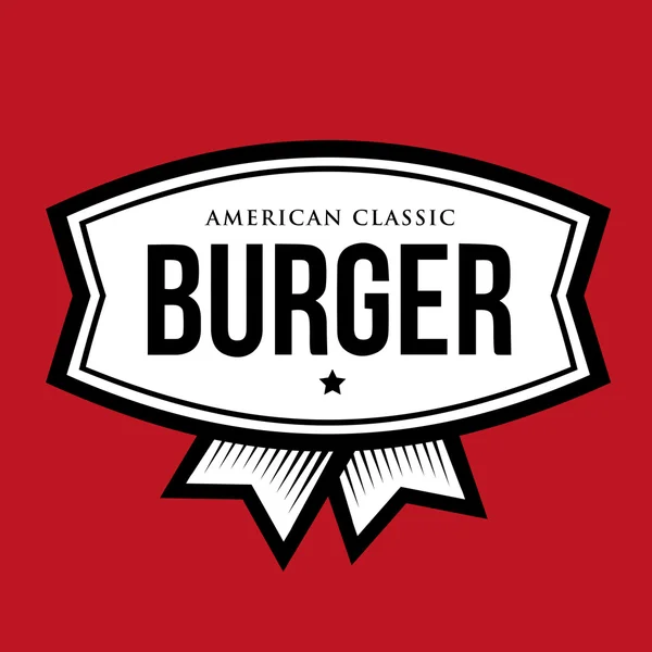 Burger - American Classic. Vintage logo — Stock Vector