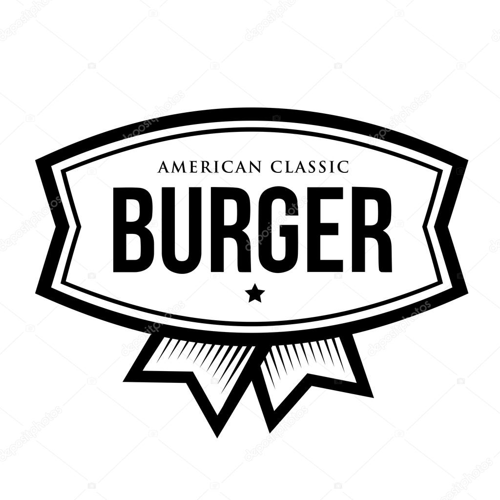 Burger - American Classic. Vintage logo