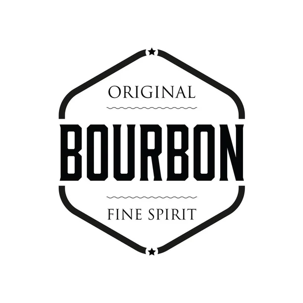 Πρωτότυπο σήμα vintage Bourbon — Διανυσματικό Αρχείο