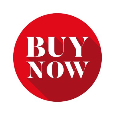 Şimdi al düğmesi kırmızı yuvarlak vektör