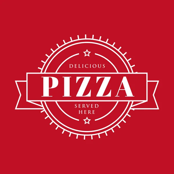Πίτσα Vintage Σήμα Διάνυσμα — Διανυσματικό Αρχείο