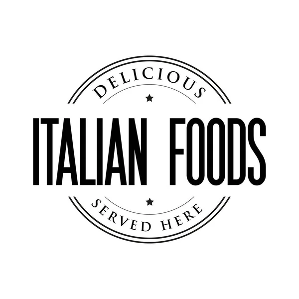 Italian Foods Vintage Wektor Znaczka — Wektor stockowy