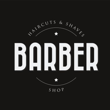 Berber imzalı klasik pul siyah vektör