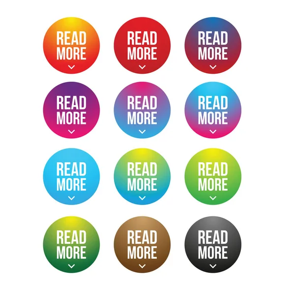 Read More Button Set Circle Vector — Vetor de Stock