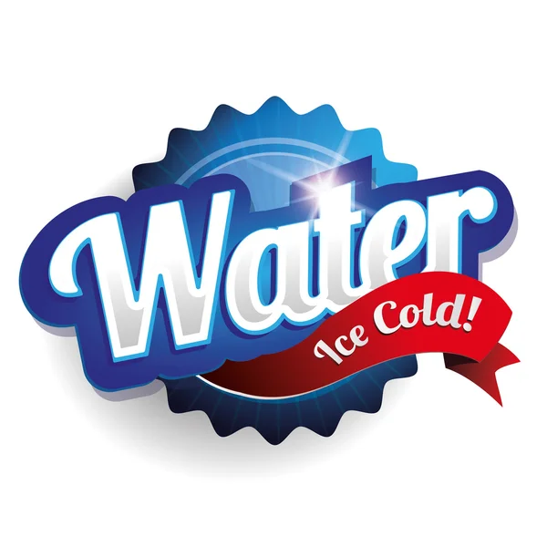 Ivó- és víz címke vektor — Stock Vector
