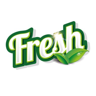 Fresh product - vector label clipart