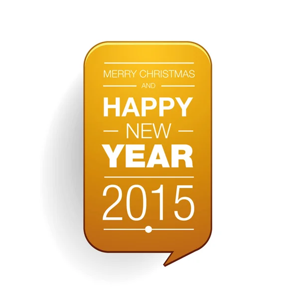 Frohes neues Jahr 2015 Gold — Stockvektor