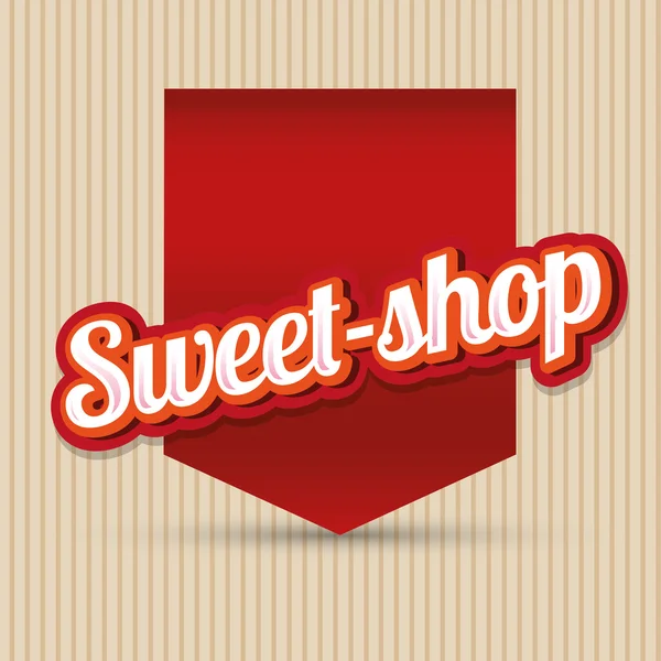 Sweet-shop label — Stock Vector