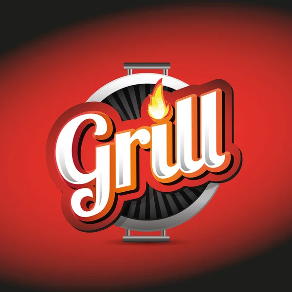 Grill meny kortdesign mall etikett — Stock vektor