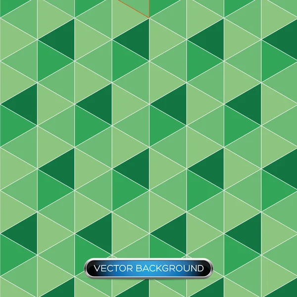 Patrón de triángulo sin costuras. Fondo vectorial verde — Vector de stock