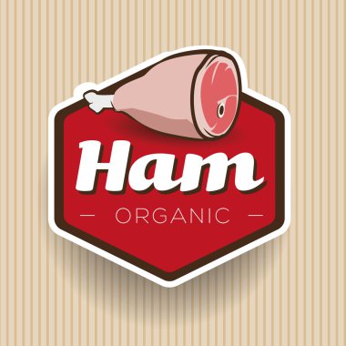 Jambon etiket veya rozet vektör