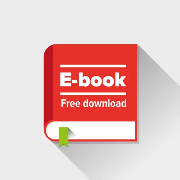 EBook Icon Vektor flach — Stockvektor