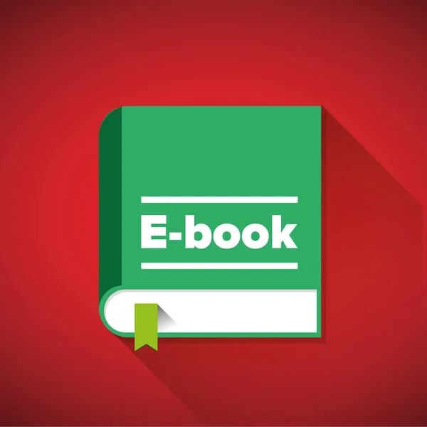 EBook Icon Vektor flach — Stockvektor