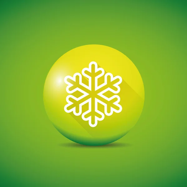 Vector copo de nieve círculo — Archivo Imágenes Vectoriales