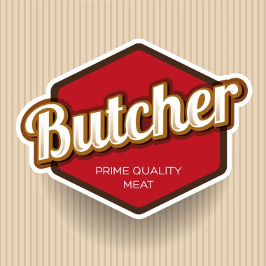 Butcher Shop Design Element, Label or Badge  clipart