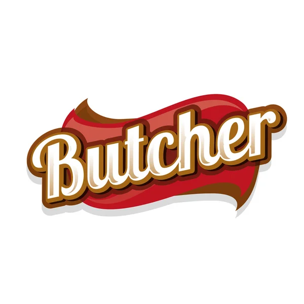 Butcher Shop designelement, etikett eller Badge — Stock vektor