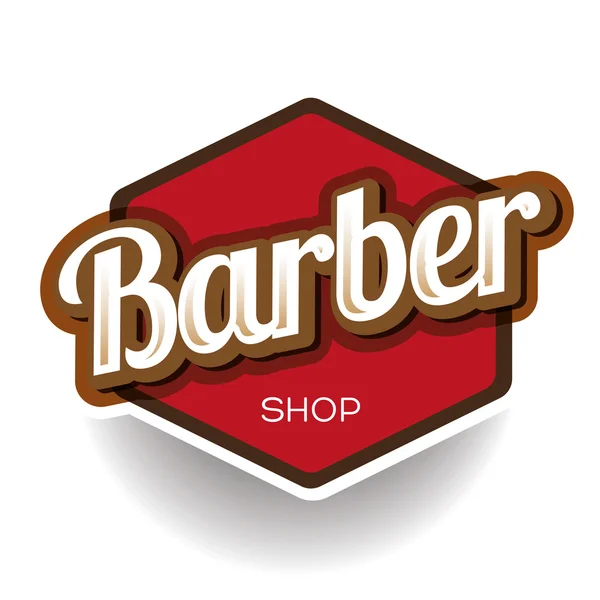 Logotipo de barbearia vintage, rótulo ou crachá —  Vetores de Stock