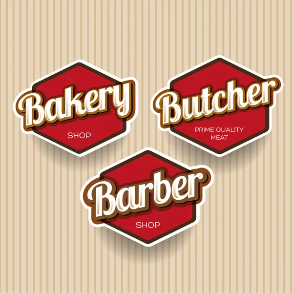 Bakery, Butcher, Barber label or badge — Stock Vector