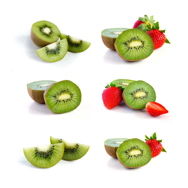 Kiwi a jahody sada — Stock fotografie