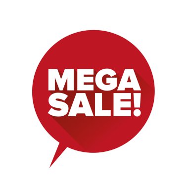 Mega satış etiket vektör