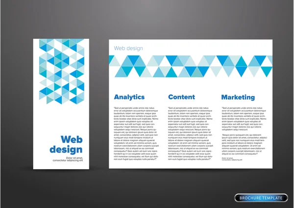 Lembaran atau brosur desain web - Stok Vektor