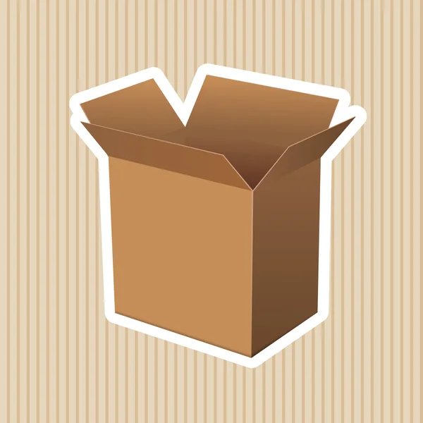 Papier braun Box Verpackungsvektor — Stockvektor