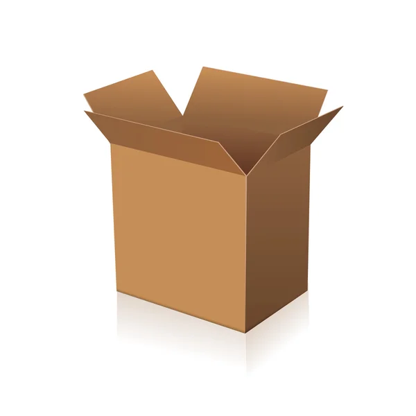 Papier braun Box Verpackungsvektor — Stockvektor