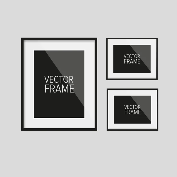 Realistic vector frame black — Stock Vector