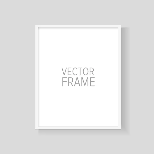 Реалістична векторна рамка біла — стоковий вектор