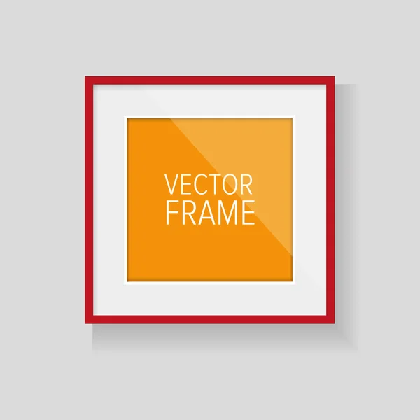 Cadre vectoriel réaliste rouge — Image vectorielle