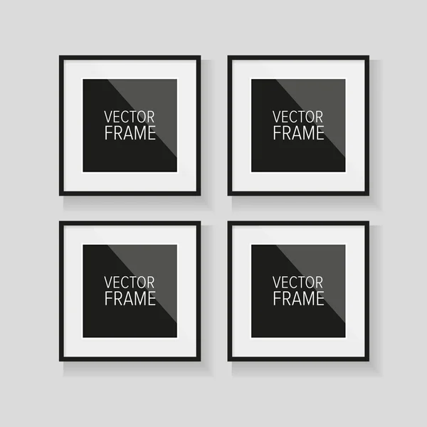 Realistic vector frame black — Stock Vector