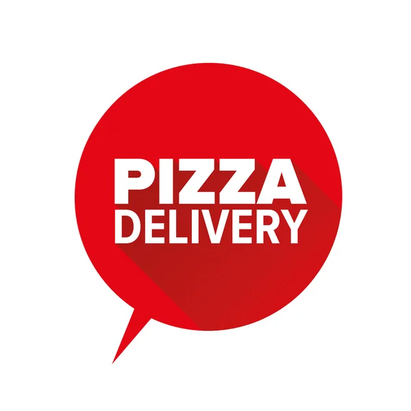 Pizza dodací popisek — Stockový vektor
