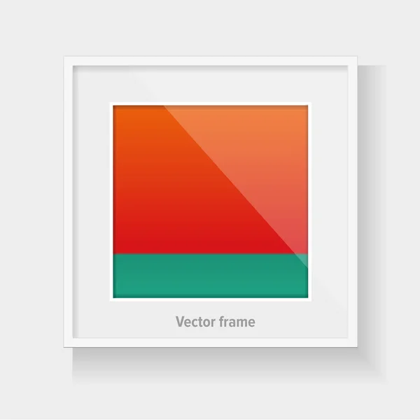 Marco cuadrado con abstracto colorido — Vector de stock