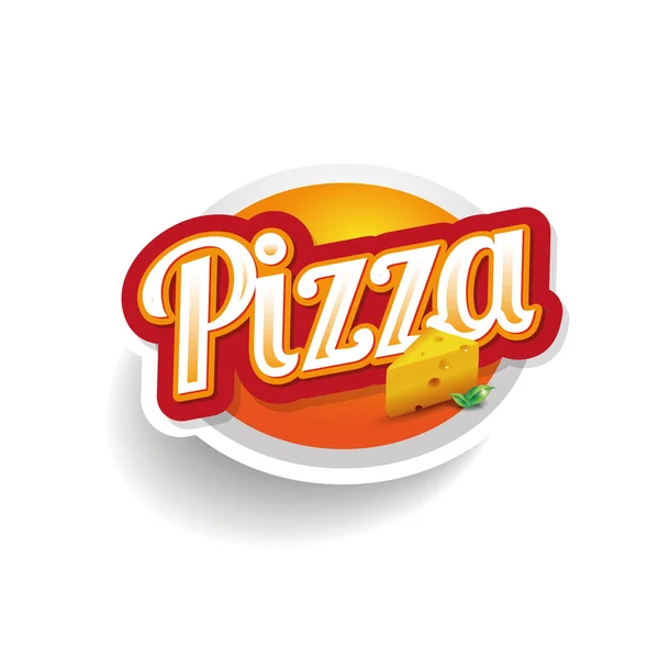 Pizza lettering - vector — Stock Vector