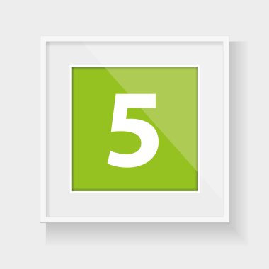 Beş numara ile kare çerçeve