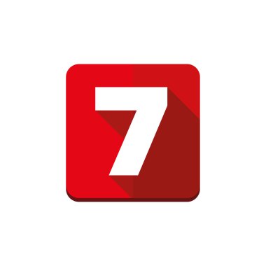 Yedi numaralı vektör düğmesi