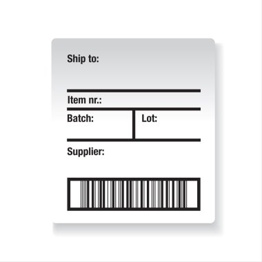 Barcode label shipping vector clipart