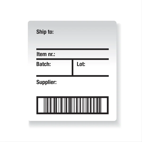 Barcode label verzending vector — Stockvector