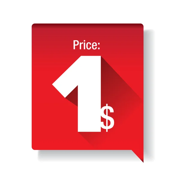 Étiquette de prix - un dollar — Image vectorielle