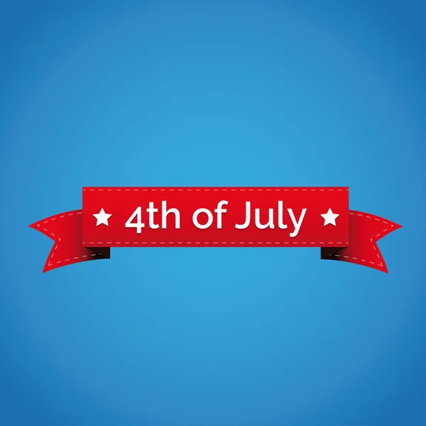 Schleife zum Unabhängigkeitstag am 4. Juli — Stockvektor